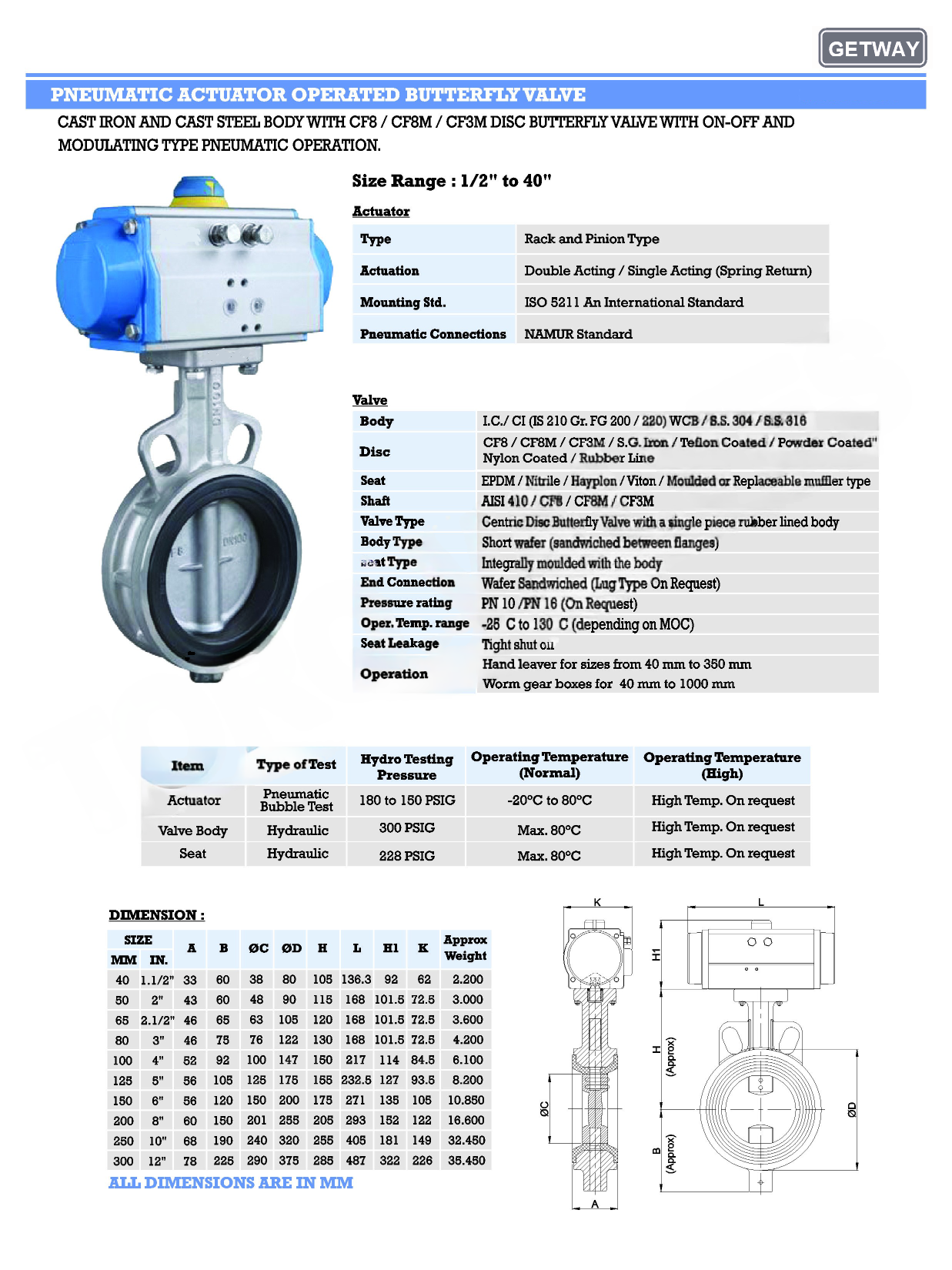 pneumatic-actuator-butterfly valve